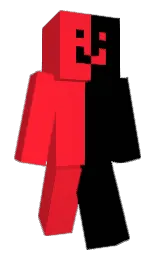 torch red and black Minecraft skin — Slim model