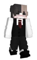 white and cod gray Minecraft skin — Slim model