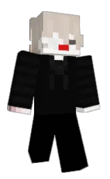black and cod gray Minecraft skin — Slim model — first worn by lavute