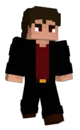black and graphite Minecraft skin — Classic model — first worn by 7Rxshh