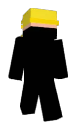 broom and black Minecraft skin — Slim model — first worn by Snappyb3ast