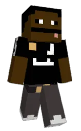 black and dark ebony Minecraft skin — Classic model — first worn by Crazyking290