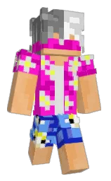 shocking pink and tacao Minecraft skin — Classic model — first worn by NameExiled