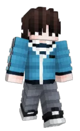 boston blue and shuttle gray Minecraft skin — Slim model