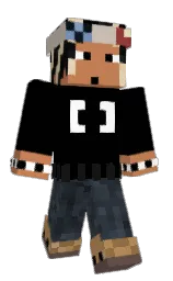 black and antique brass Minecraft skin — Classic model — first worn by WarmGuineaPig69