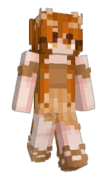 pumpkin skin and albescent white Minecraft skin — Classic model — first worn by chaniara