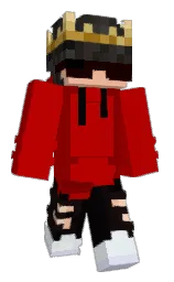 InsaneRmK's Minecraft skin wearing the Menace cape