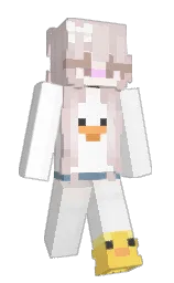 white and bizarre Minecraft skin — Slim model — first worn by ImAricita