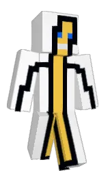 alabaster and blue charcoal Minecraft skin — Classic model