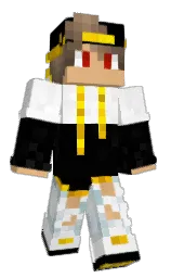 black and gold sand Minecraft skin — Classic model — first worn by YunaFT