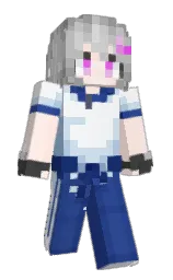 sapphire and athens gray Minecraft skin — Slim model — first worn by Ling_Yawn