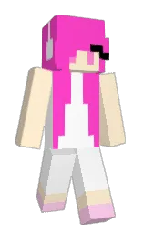 razzle dazzle rose and white Minecraft skin — Slim model