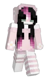 we peep and pink flare Minecraft skin — Slim model — first worn by grayslmao