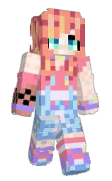 vivid tangerine and seashell peach Minecraft skin — Slim model — first worn by ZigoVT