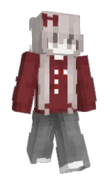 Erikaoff_'s Minecraft skin wearing the Cherry Blossom cape