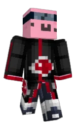 carnation pink and black Minecraft skin — Slim model — first worn by Jaydenmac2010