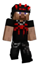 black and cod gray Minecraft skin — Classic model — first worn by kuroflink