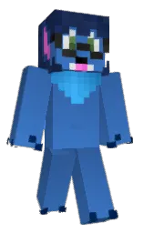 indigo and azure Minecraft skin — Classic model — first worn by phantomlovemode
