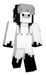 white and black Minecraft skin — Classic model — first worn by am220_