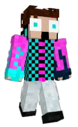 cameo and black Minecraft skin — Classic model
