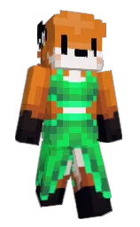zest and black Minecraft skin — Slim model — first worn by greencat1814
