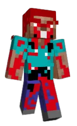 monza and bright red Minecraft skin — Classic model