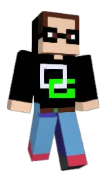 black and danube Minecraft skin — Classic model — first worn by RickeeLee