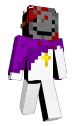 white and black Minecraft skin — Classic model