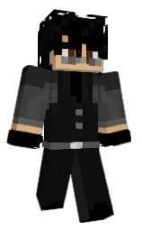 black and cod gray Minecraft skin — Classic model