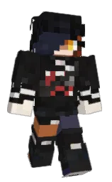 black and cod gray Minecraft skin — Slim model — first worn by Pumkiwi