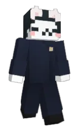 Minecraft-Skin in ebony clay und white — Modell: Schmal — zuerst getragen von zilverenn