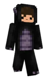 Schlatt_'s Minecraft skin wearing the Purple Heart cape
