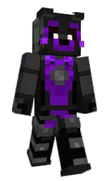 black and cod gray Minecraft skin — Slim model — first worn by Kellen_1013