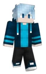 prussian blue and almond Minecraft skin — Classic model — first worn by XxLuciferzxX