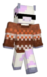 ecru white and white linen Minecraft skin — Classic model — first worn by Grunbuns