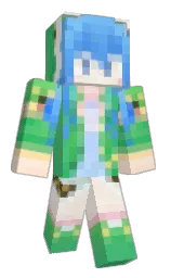 Frozen_RL's Minecraft skin wearing the Purple Heart cape