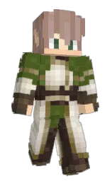 black and fern frond Minecraft skin — Classic model — first worn by breno761