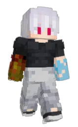 aluminium and french gray Minecraft skin — Slim model
