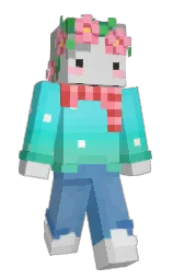 silver chalice and turquoise blue Minecraft skin — Slim model — first worn by heektor