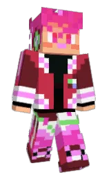 persian plum and peach orange Minecraft skin — Slim model — first worn by JFlight