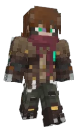 cocoa brown and woody brown Minecraft skin — Classic model — first worn by DrBandhu