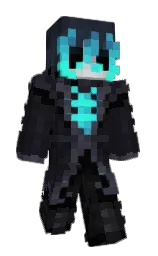 black and woodsmoke Minecraft skin — Slim model — first worn by MoonlitGraveyard