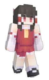 blush and white lilac Minecraft skin — Slim model — first worn by Reimu_Danngo