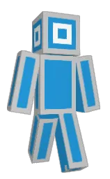 curious blue and silver Minecraft skin — Classic model — first worn by Beach_Rat22