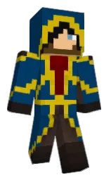 midnight blue and white Minecraft skin — Classic model