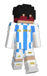 white and dodger blue Minecraft skin — Slim model — first worn by RemonD_
