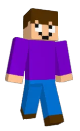 electric violet and science blue Minecraft skin — Classic model