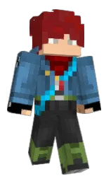 white and falu red Minecraft skin — Classic model