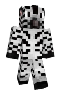 aZebra Minecraft avatar full body