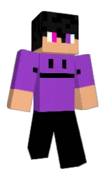black and amethyst Minecraft skin — Classic model
